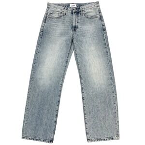 Pistola Lexi Bowed Straight Jeans 27" Bowie Light Wash Mid Rise Barrel Leg Denim